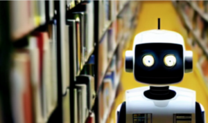 ai robot in library